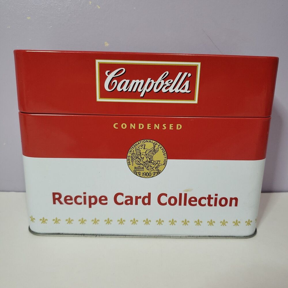 Campbell Condensed Soup Metal Tin Recipe Container /w Recipes  2011